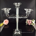 wedding favor crystal candle holder with 2 arms and crystal bead stem